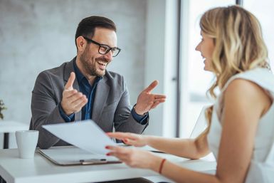 Jobsharing - Mann und Frau